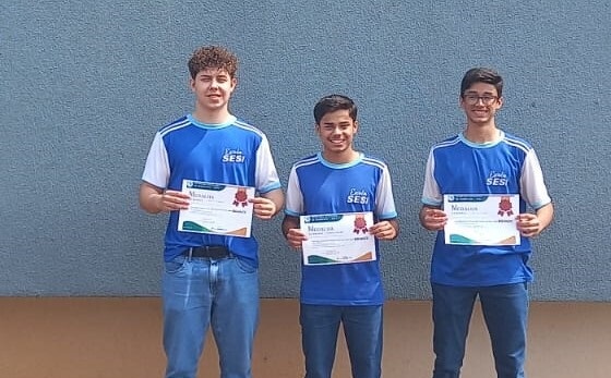 Alunos da Escola Sesi de Naviraí conquistam bronze na Olimpíada Brasileira de Geografia