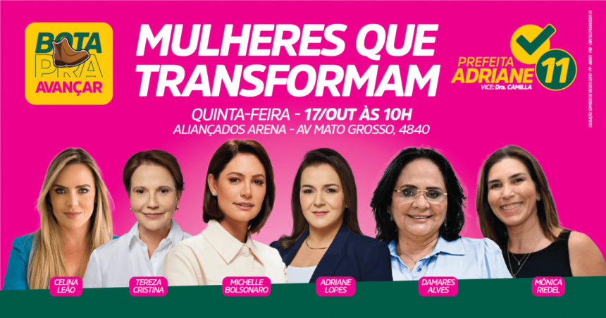 Capital sedia encontro do Movimento Conservador com Michele Bolsonaro e líderes femininas