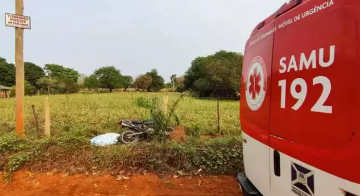 Motociclista morre ao colidir contra poste na MS-345, em Aquidauana